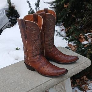 LUCCHESE Womens OSTRICH BOOTS M5603 S54 Sz 9.5B